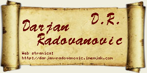 Darjan Radovanović vizit kartica